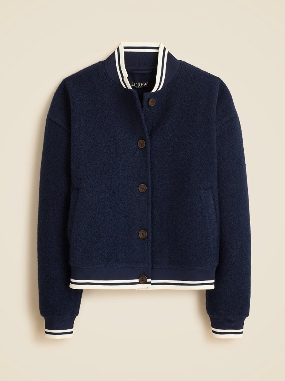 J. Crew Bouclé flight jacket Navy Size XS